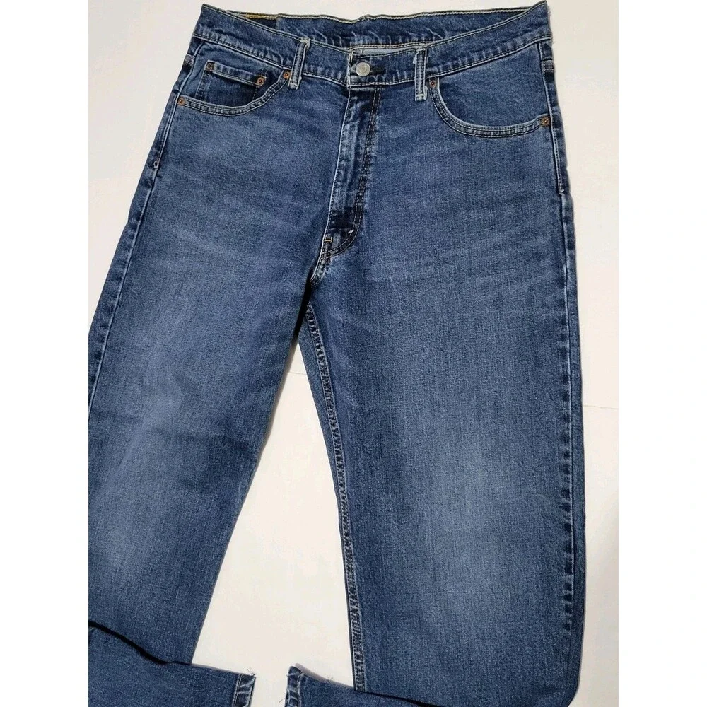 Levis 550 Jeans Men's Blue Relaxed Fit Straight Leg Denim Medium Wash Size 36x30